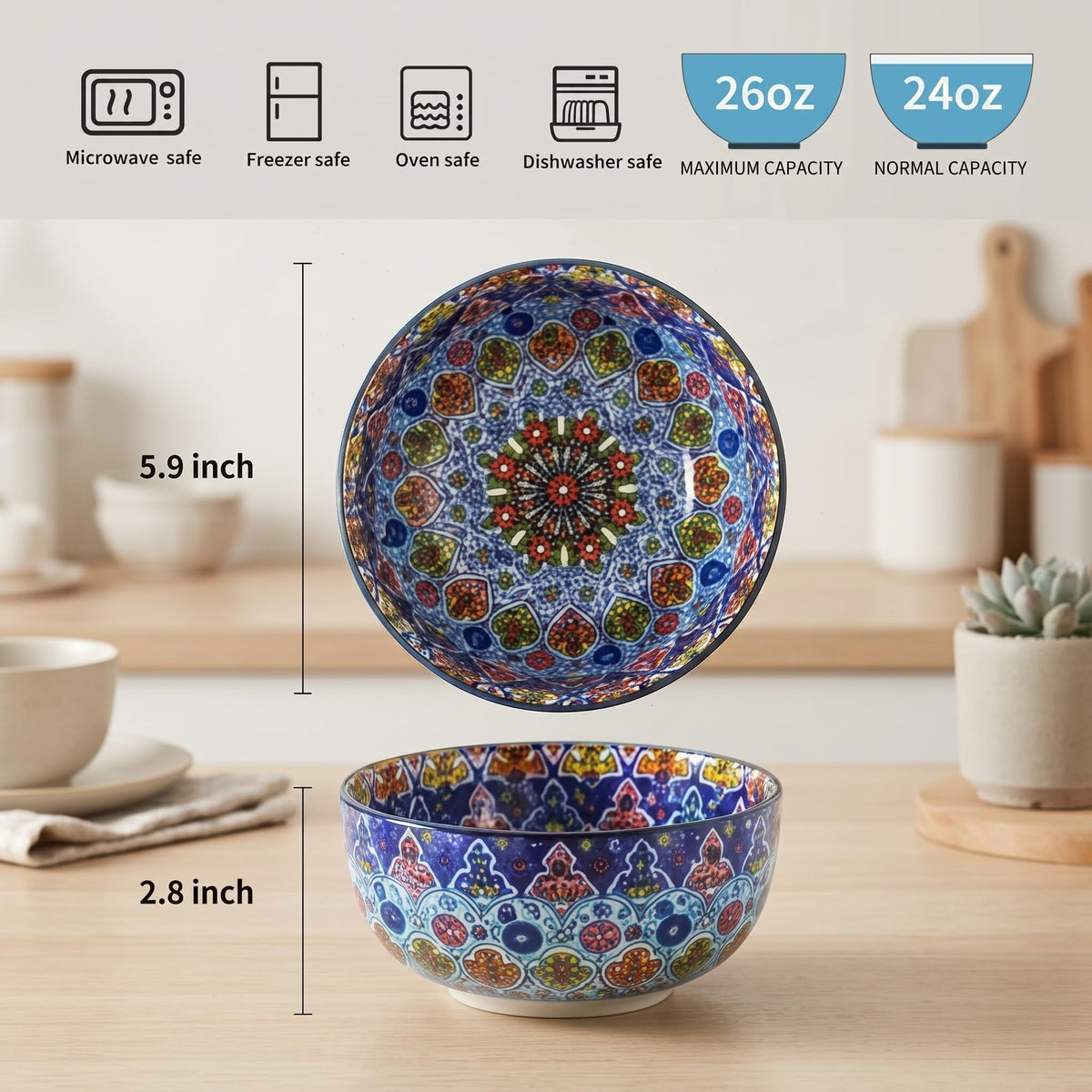 Ceramic Soup Bowls Set of 4 B2334