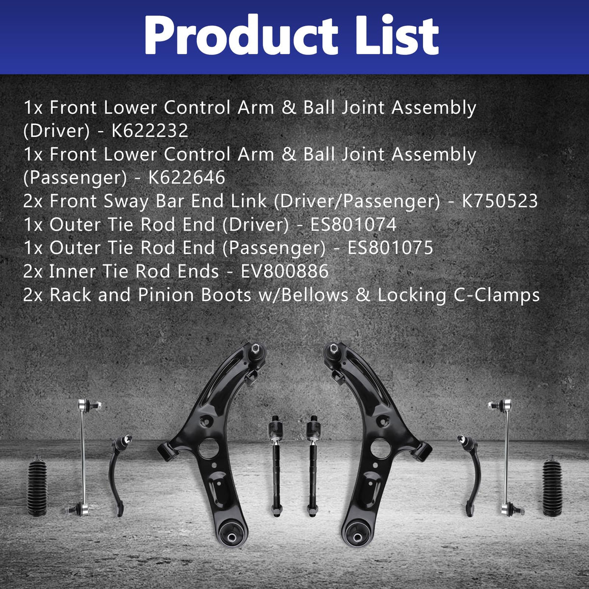 10Pcs Suspension Kit I96214
