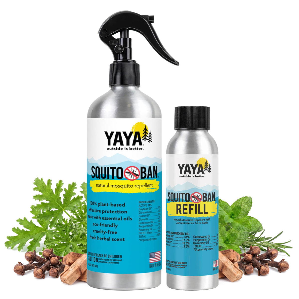 All Natural Deet-Free Mosquito Repellent Bug Spray 16 oz O550301