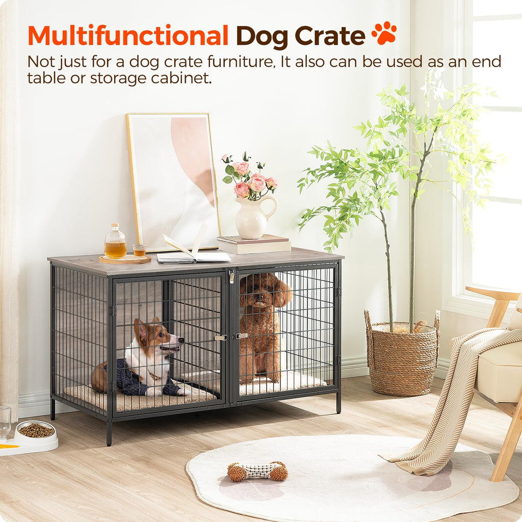 Greige Dog Crate Furniture A4362
