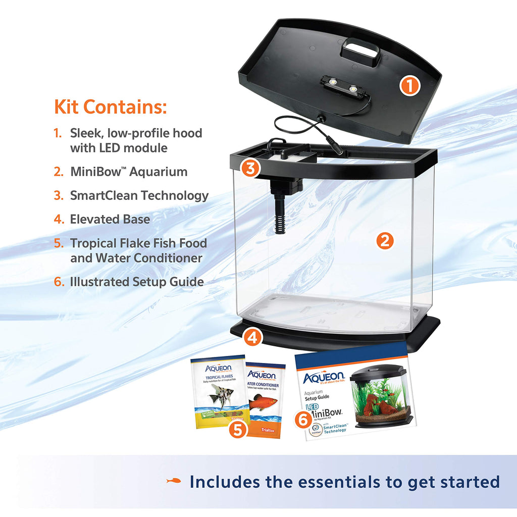 White 2.5 Gallon Aquarium Fish Tank Kit Q80940