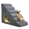 6 Step Non-Slip Grey Dog Stairs J1191