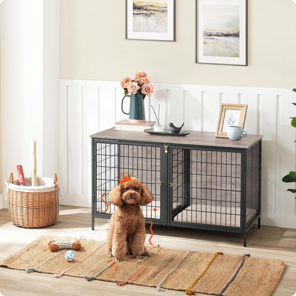Greige Dog Crate Furniture A4362