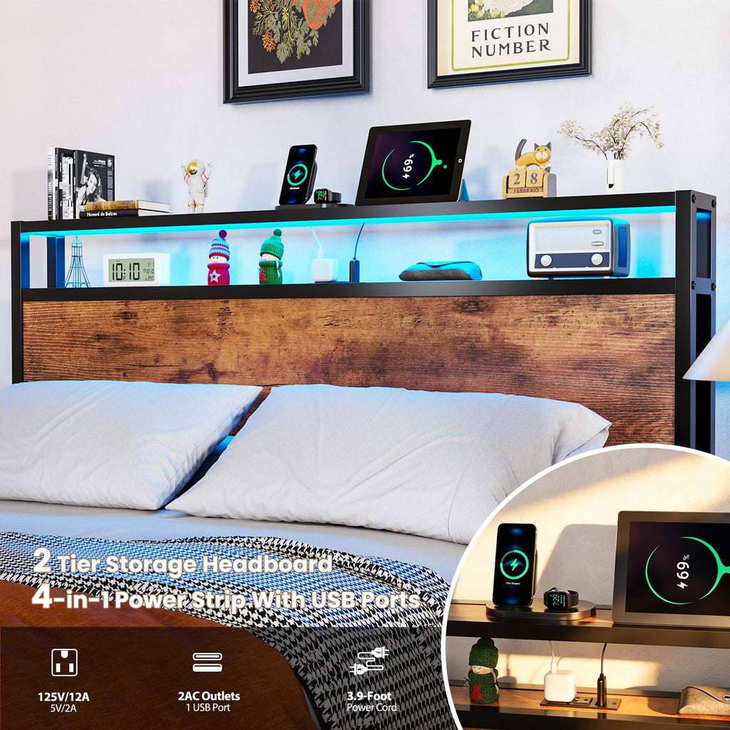 Full Size Bed Frame with Headboard A91488