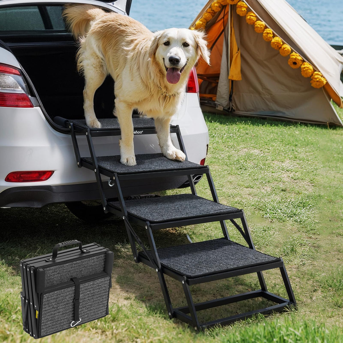 Foldable Dog Steps 17" W W826001