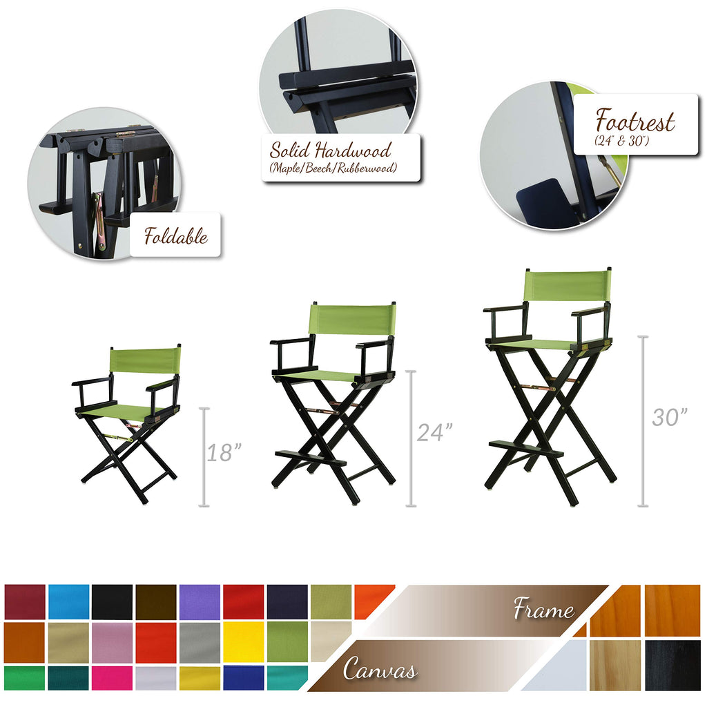 White Frame-Gold Canvas Director Chair C38189