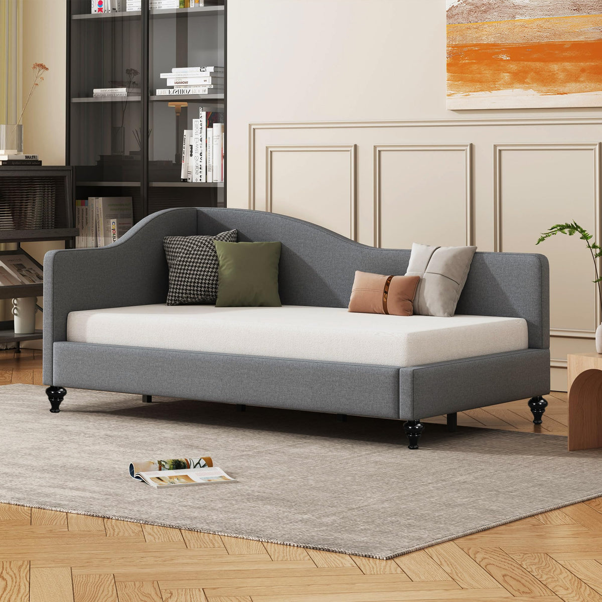 Twin Size Linen Upholstered Daybed Z230602