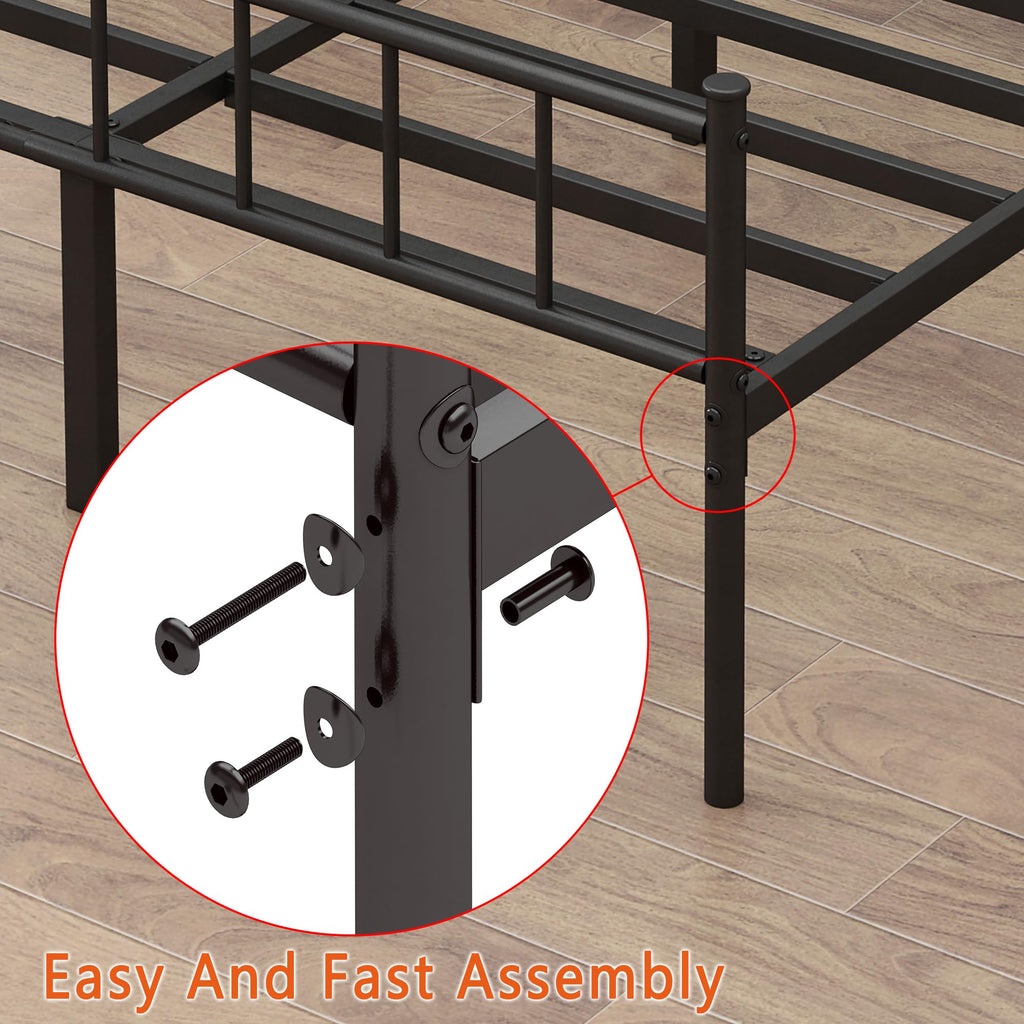 Queen Metal Bed Frame with Steel Slat Support M203820