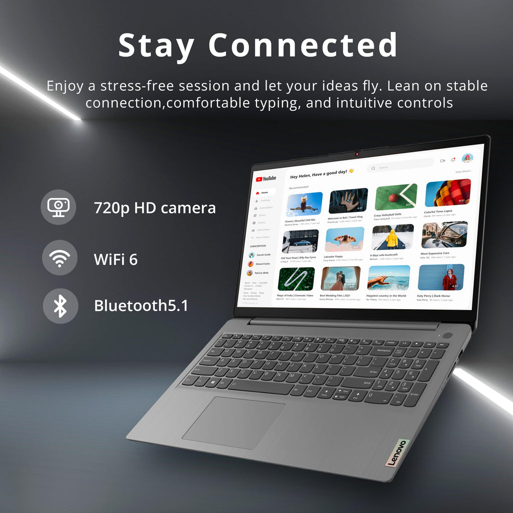 15.6" FHD Touch Laptop, Intel i3, 8GB RAM, 256GB SSD, Grey X8196