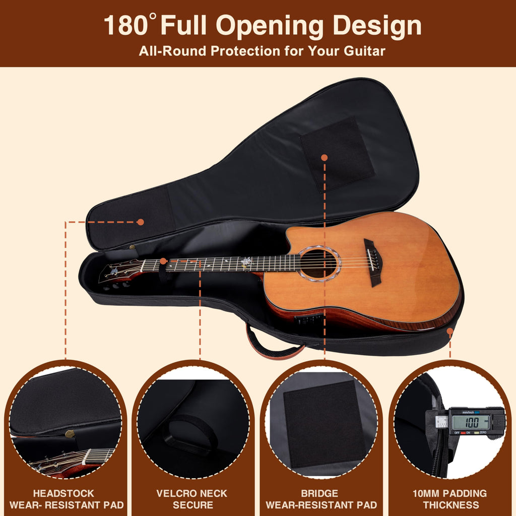 40/41/42" Waterproof PU Leather Acoustic Guitar Bag S4201