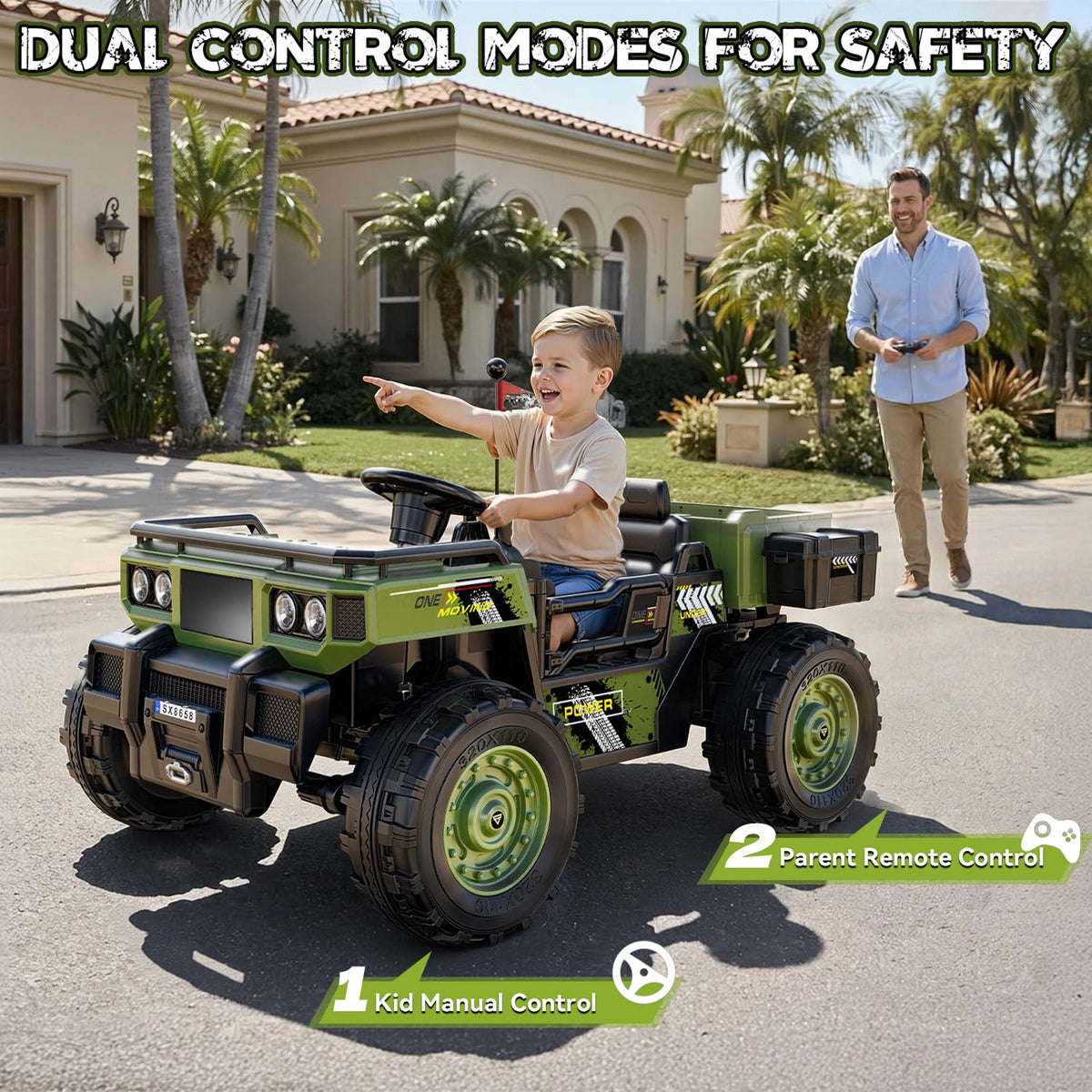 24V 4WD 2-Seater Ride on Dump Truck V795996