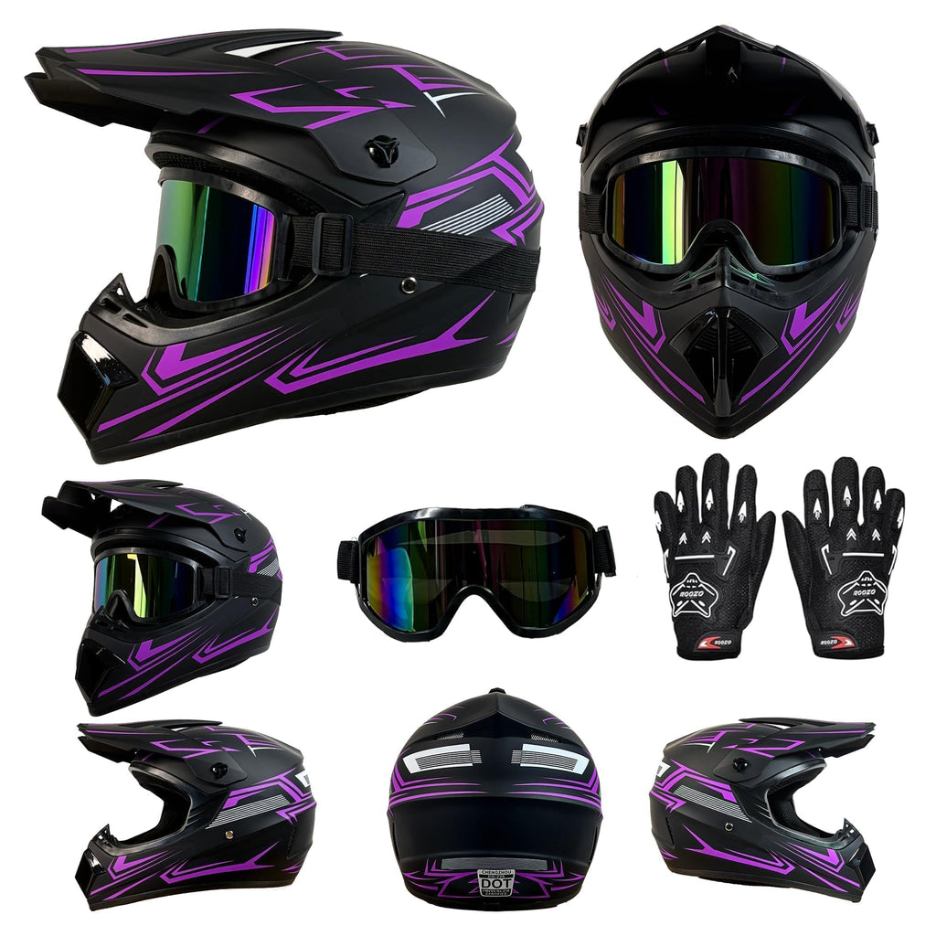 DOT Certified Kids Youth Full Face Motorcycle Helmet X7285