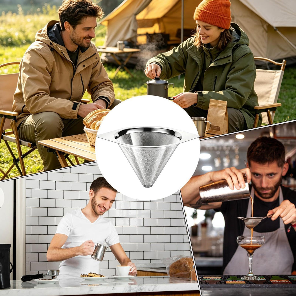 Stainless Steel Fine Mesh Drip Coffee Filter Y42435