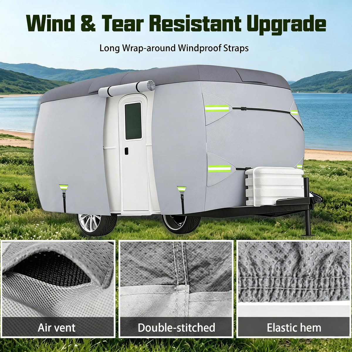 7 Layers Waterproof Fiberglass Travel Trailer Cover D44023