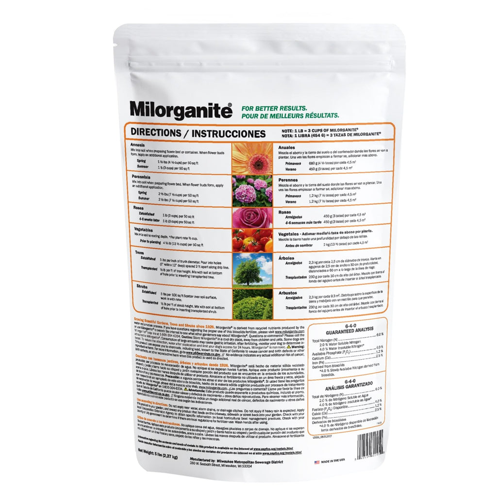 Slow-Release Nitrogen 6-4-0 Fertilizer, 5 Pound Bag (Pack of 4) T980