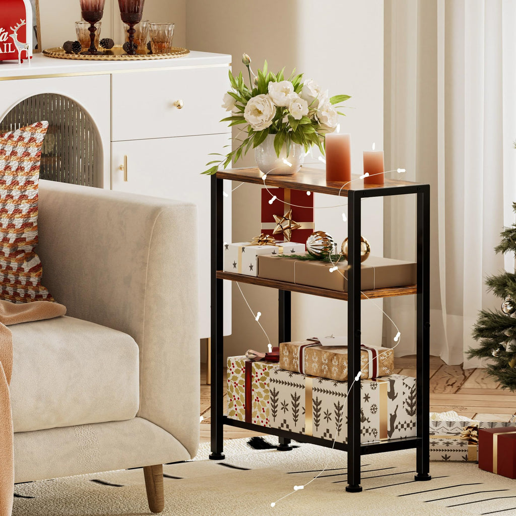 Narrow 2-Tier Side Table with Shelf K61655