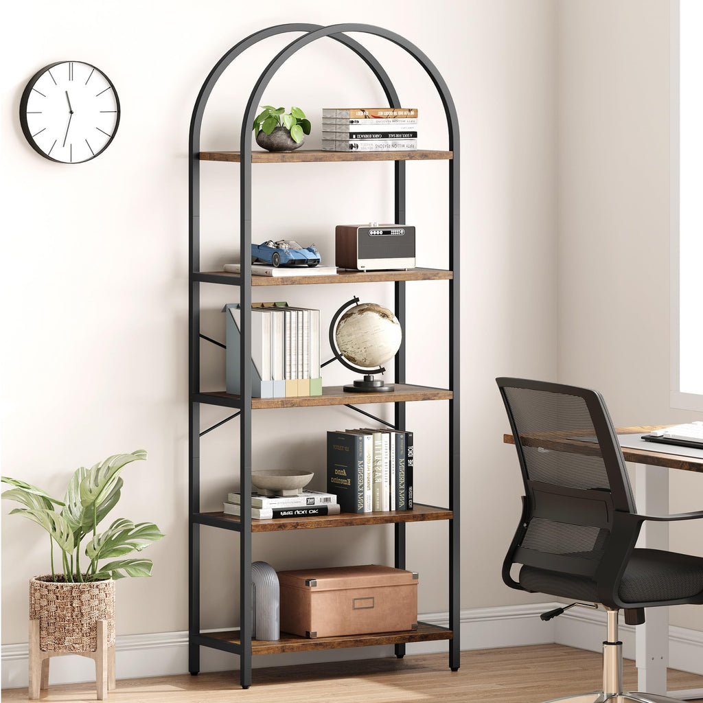 5 Tier Metal Frame Bookshelf T8543