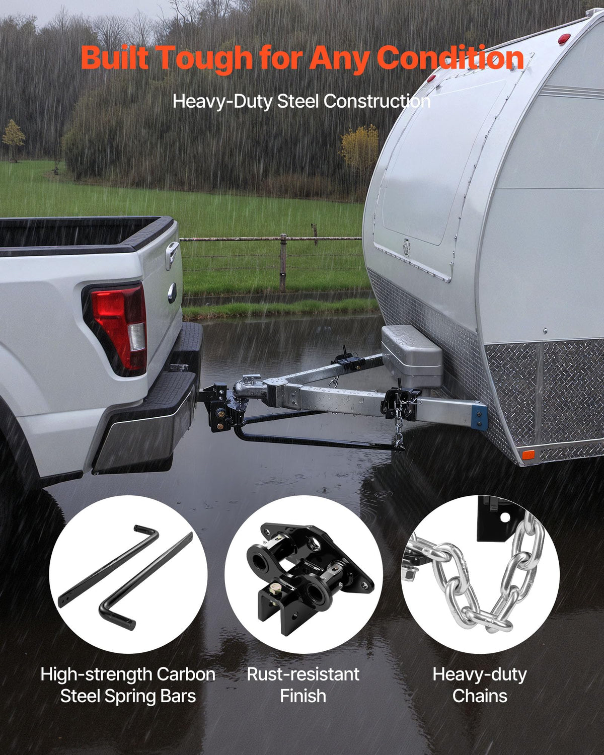 10000 lbs Weight Distribution Hitch with 2 in Shank and 2-5/16 in Ball R9402