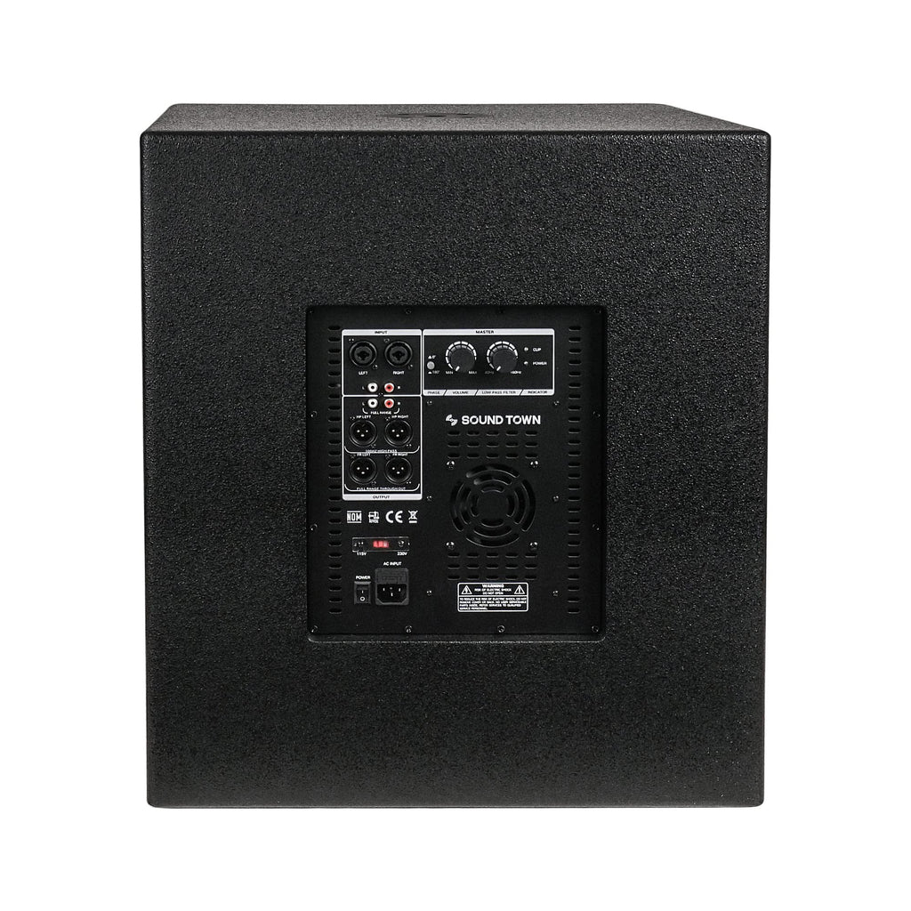 Pair of 18" 2400W Powered Subwoofers S8307