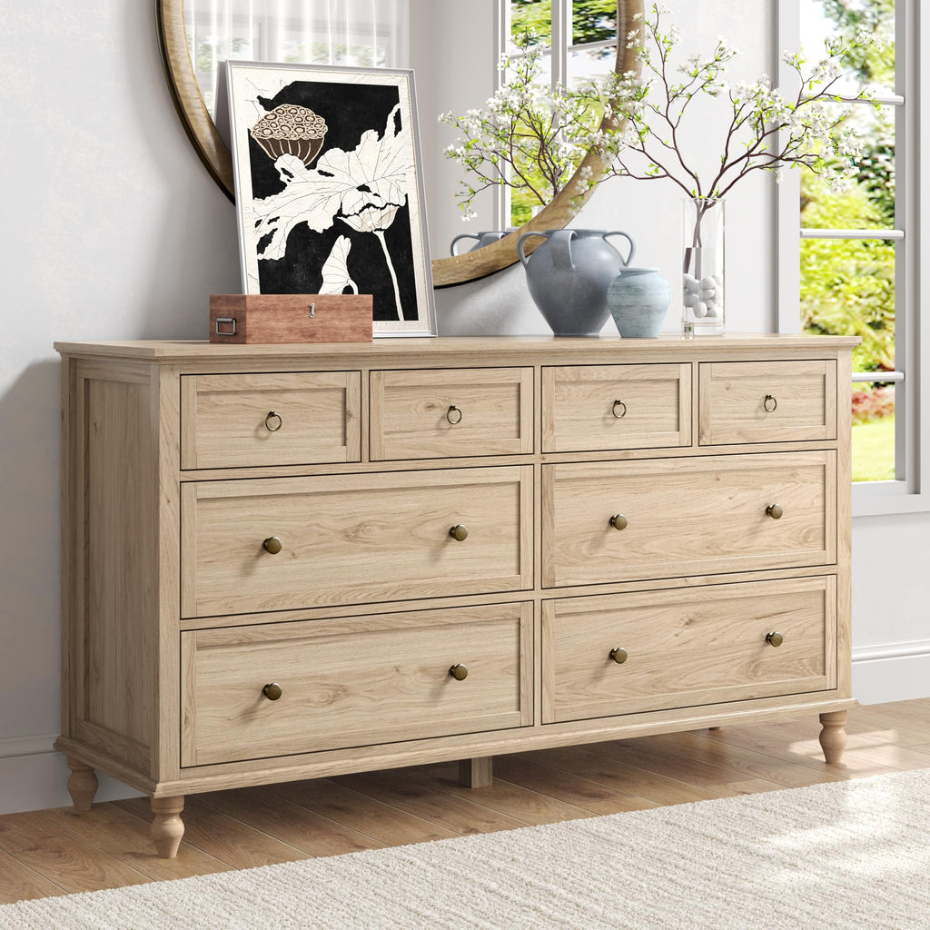 Rustic Wood 8 Drawer Dresser B773