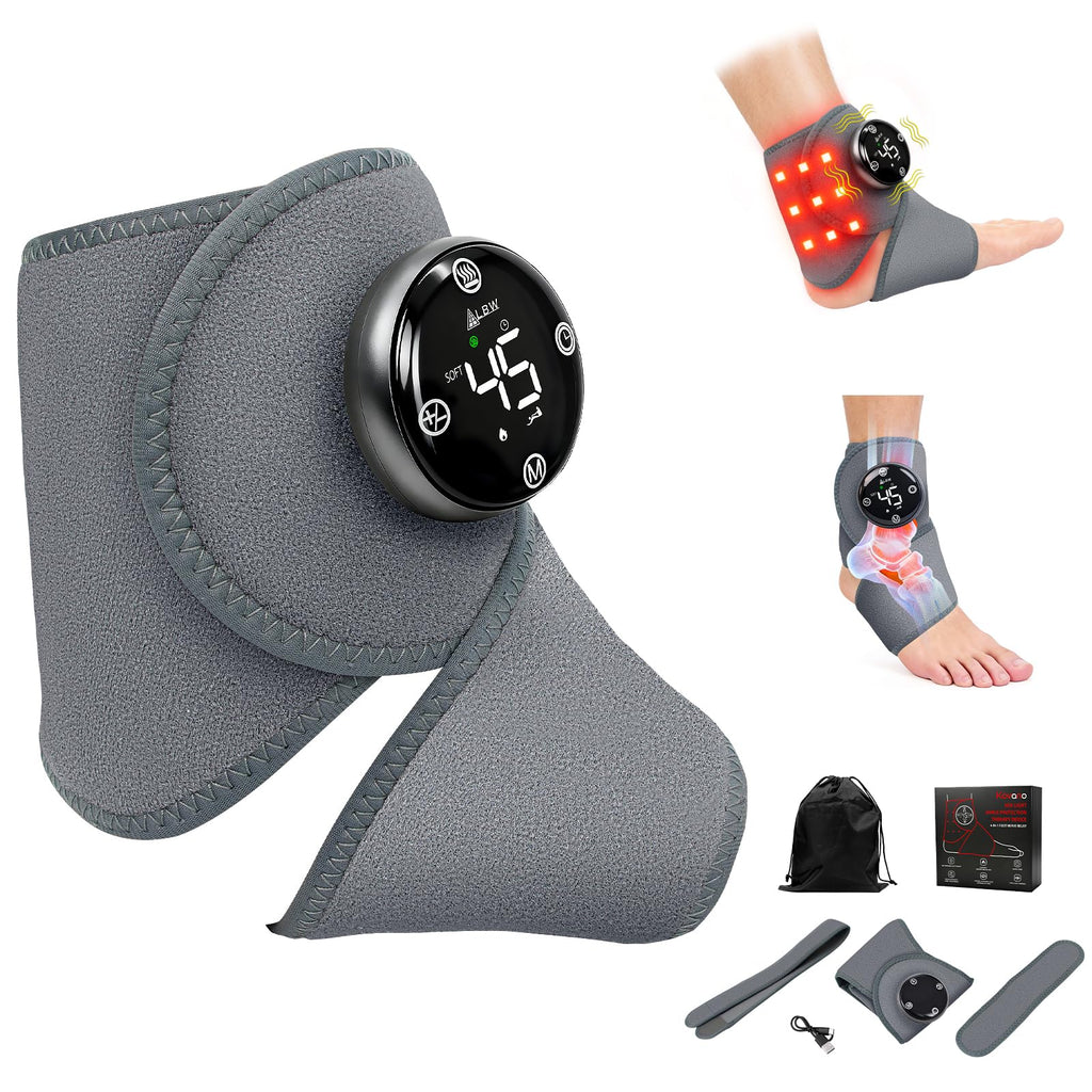 Cordless Heated Foot Massager Wrap with Red Light U355742