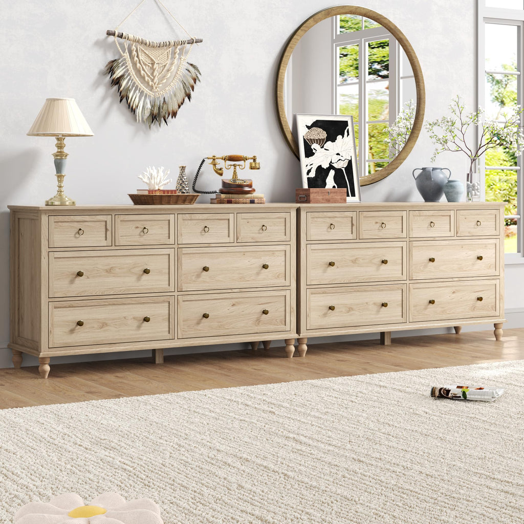 Rustic Wood 8 Drawer Dresser B773