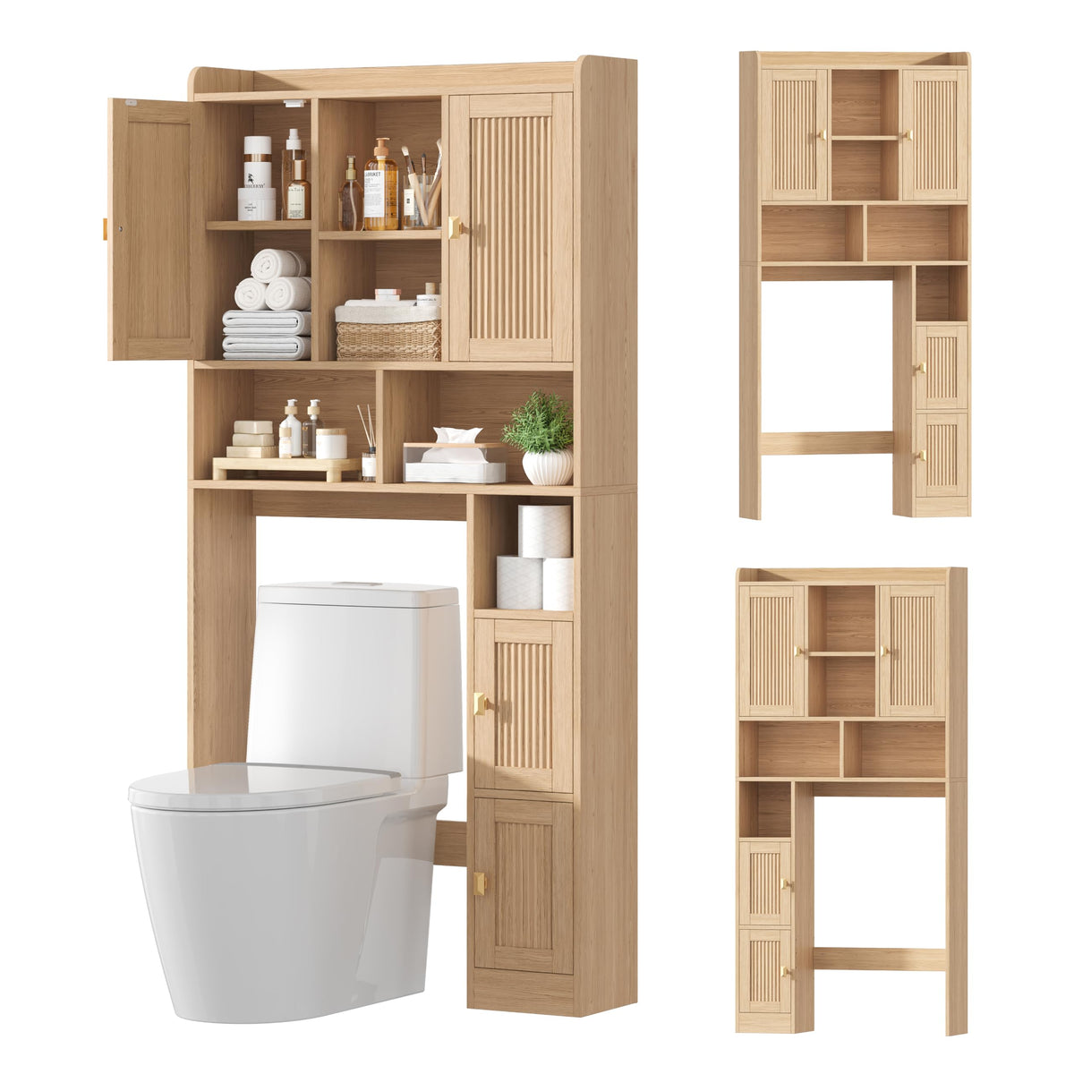 Over The Toilet Storage Cabinet with 4 Doors J267