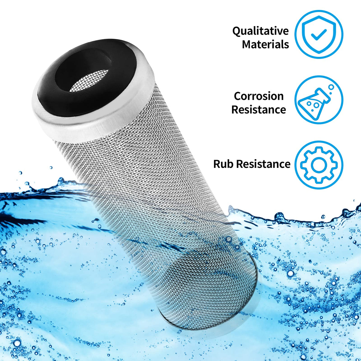 Stainless Steel Aquarium Filter Intake Cover 12mm F45597