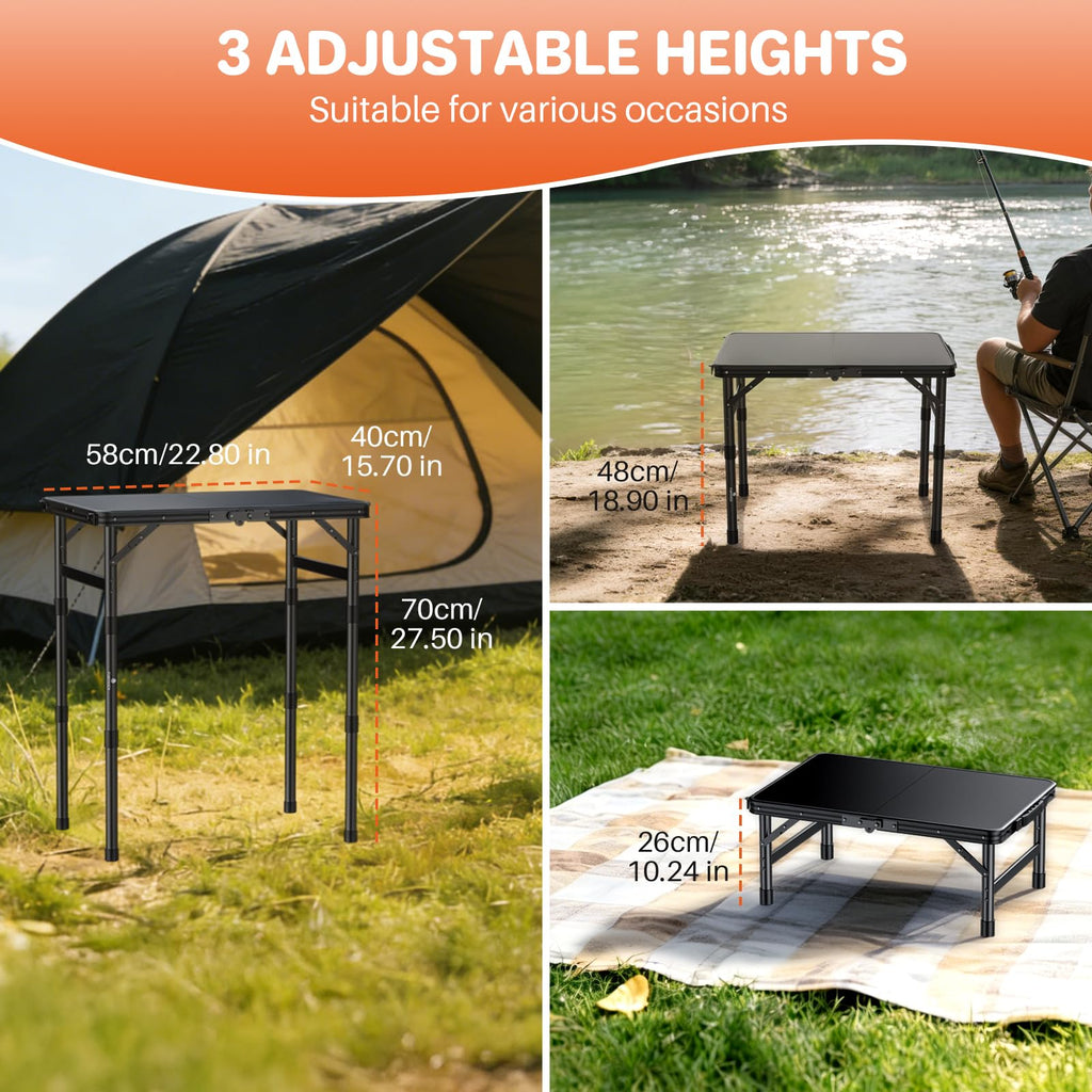 Waterproof Camping Tables with Plastic Tabletop J245
