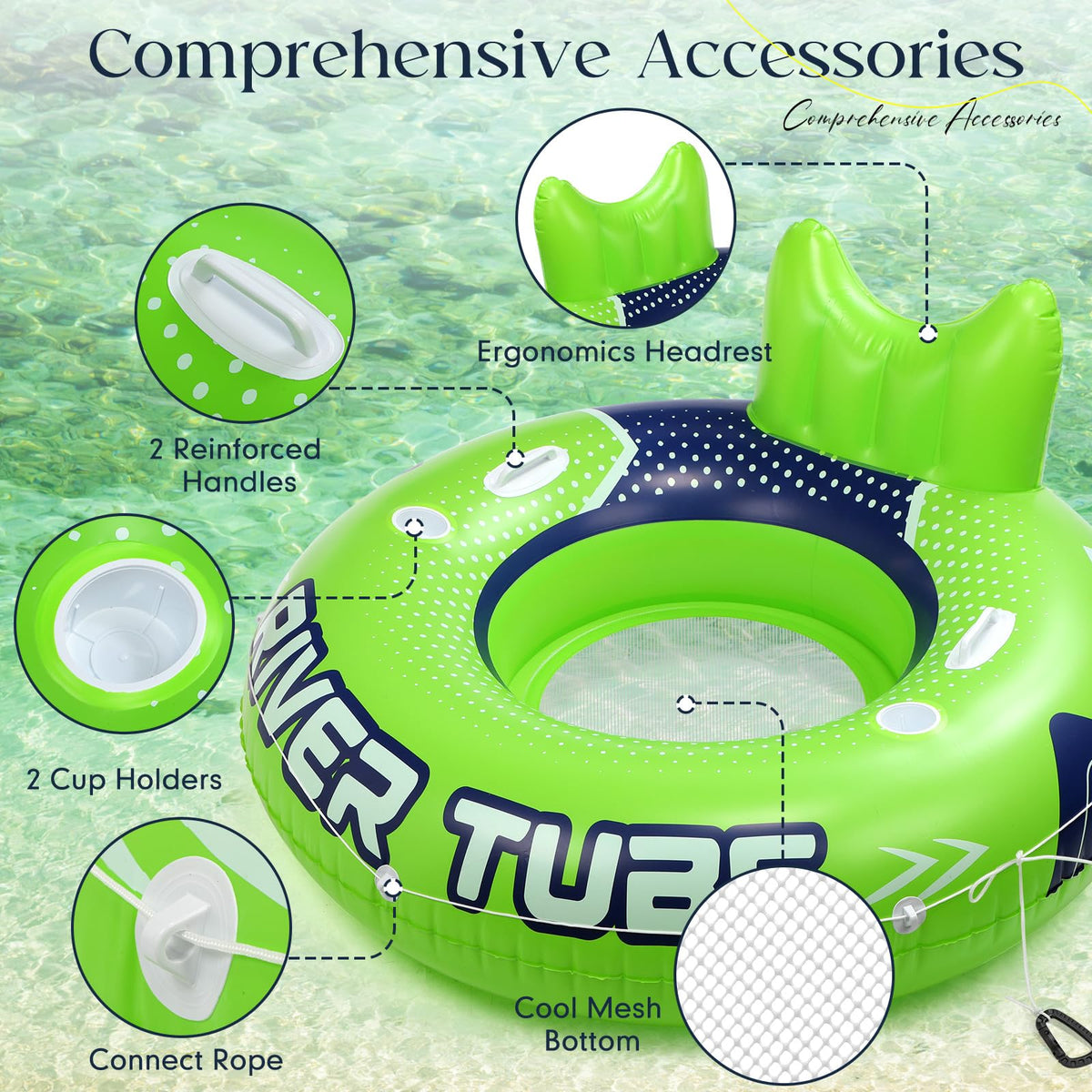 53" Heavy Duty River Tube Float 4 Pcs M971903