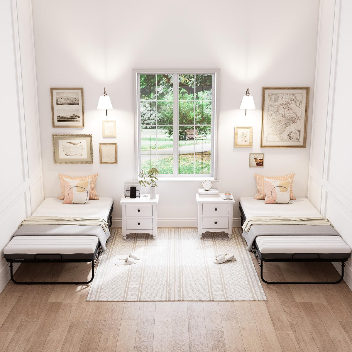Folding Bed with Memory Foam Mattress E673070