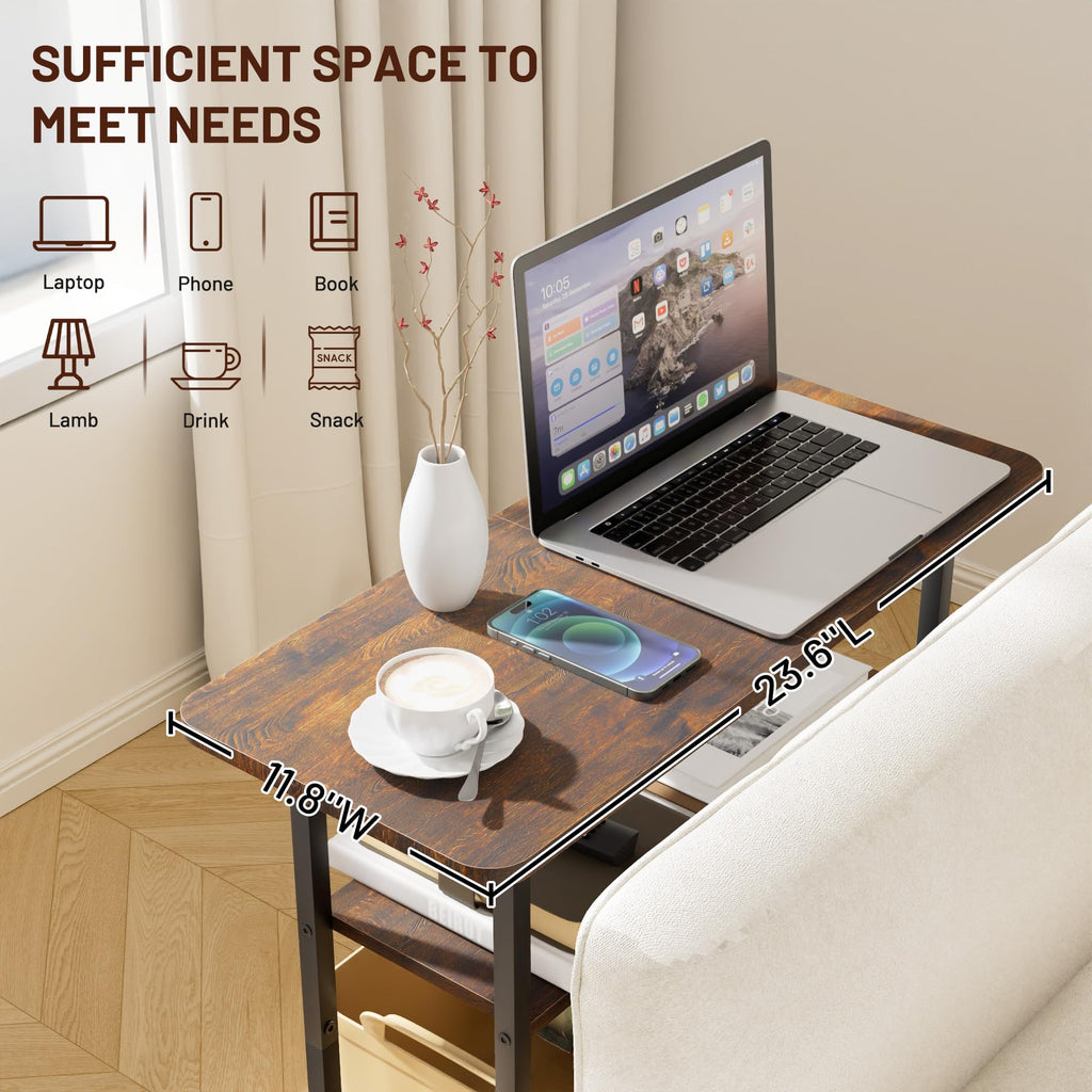 3-Tier Side Table with Storage Tabletop H5605