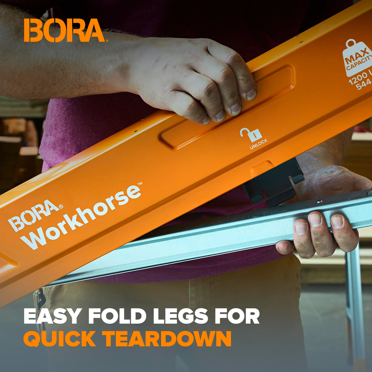 2 Pack Folding Heavy Duty Metal Sawhorse Y7700