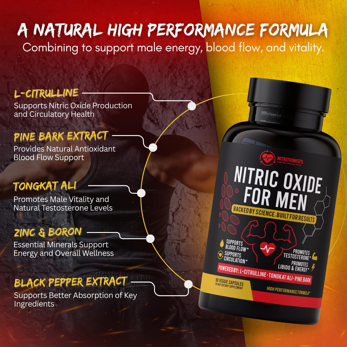 90 Capsules Nitric Oxide Supplement J641298