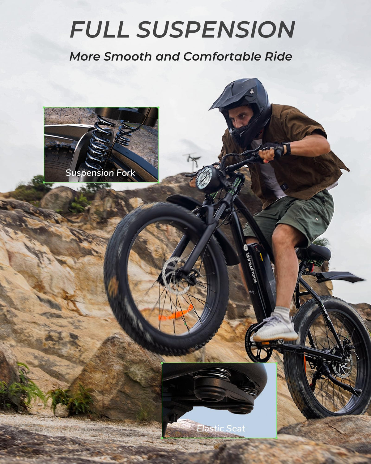 1000W 22 MPH 20"x4" Fat Tire Electric Bike R32267