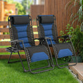 Oversized Zero Gravity Chair 2 Pack Black Blue K912