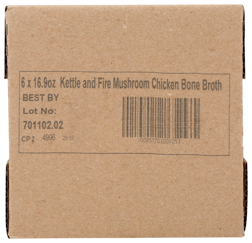 Mushroom Chicken Bone Broth 10g Protein Gluten Free 16.9 Oz Pack of 6 S79112