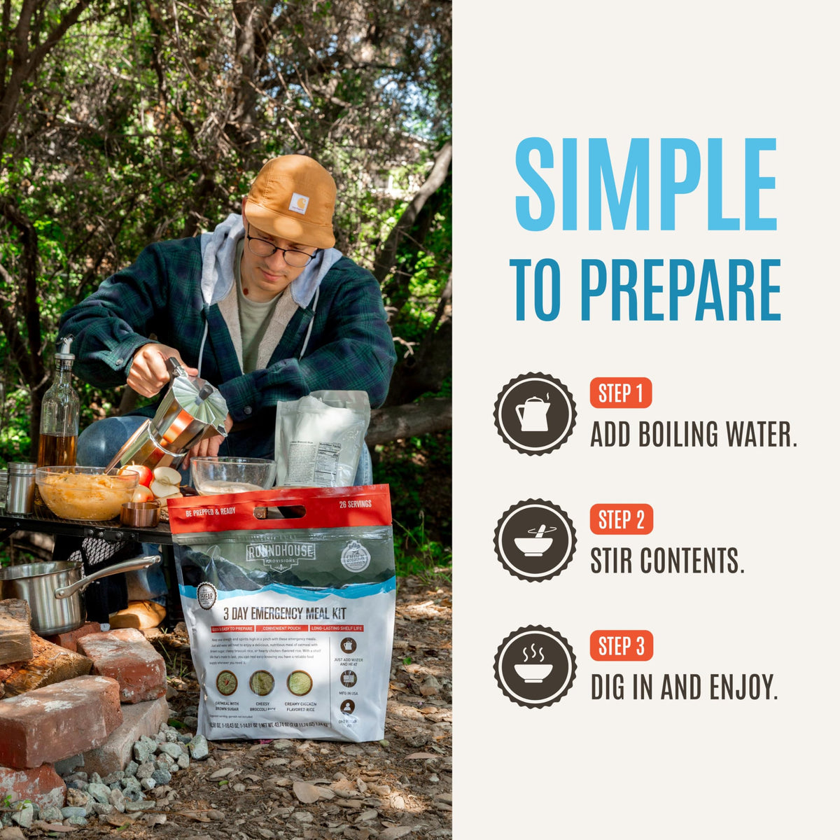 3 Day Emergency Meal Kit, 26 Servings J931
