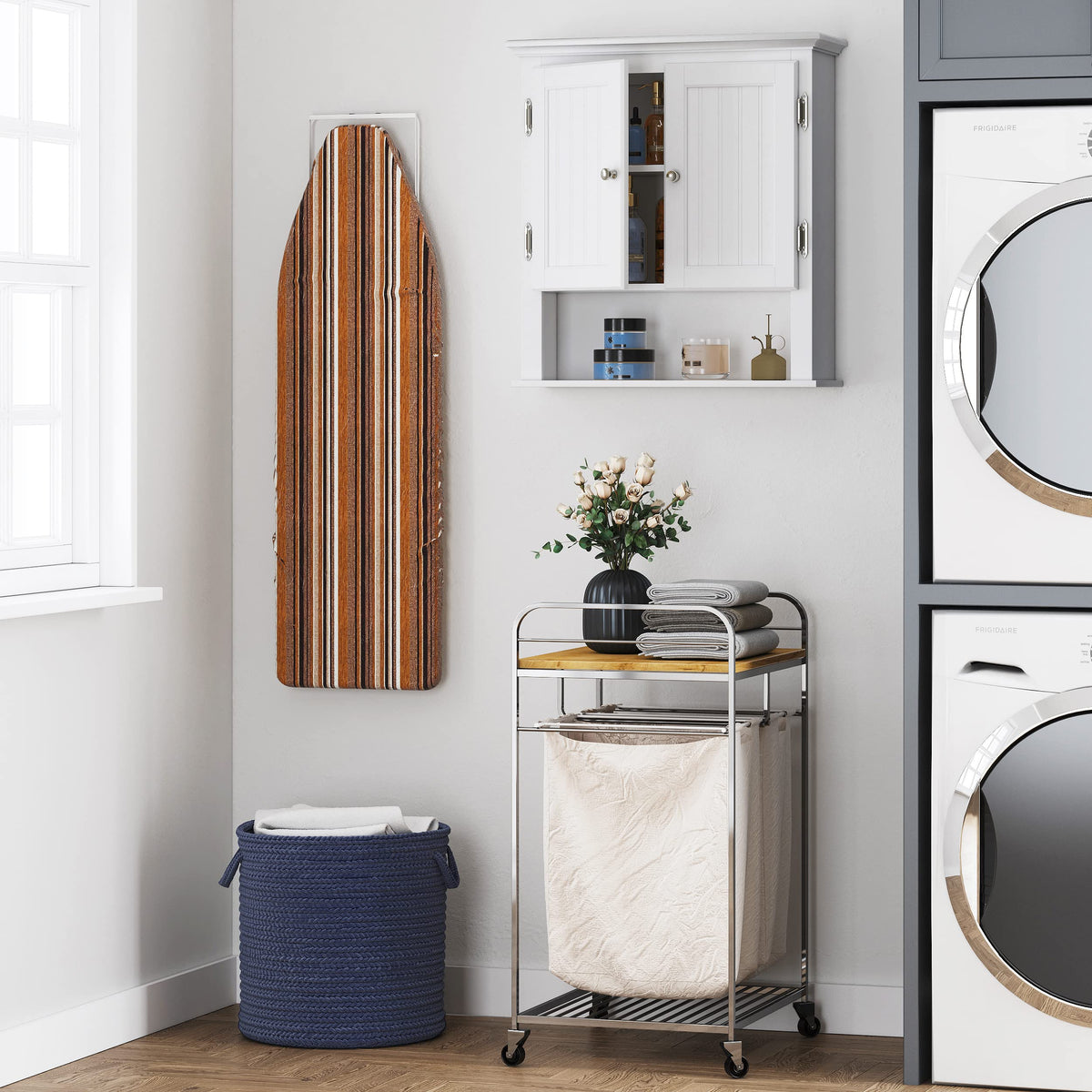 White Wall-Mounted Bathroom Cabinet V8344