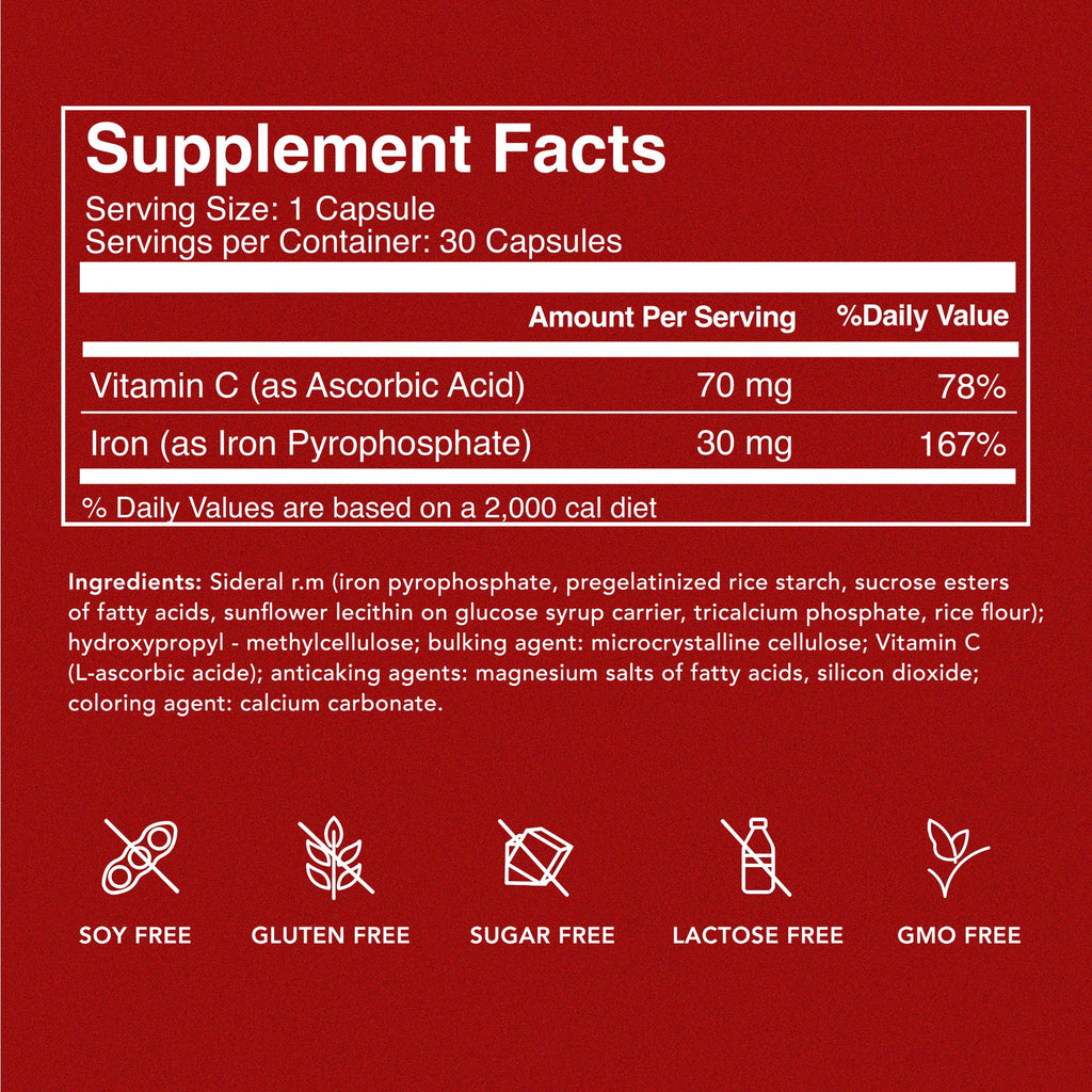 Iron Supplement with Vitamin C, 30ct S414
