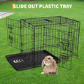 48 inch Portable Folding Dog Crate with Slide Out Tray D456379