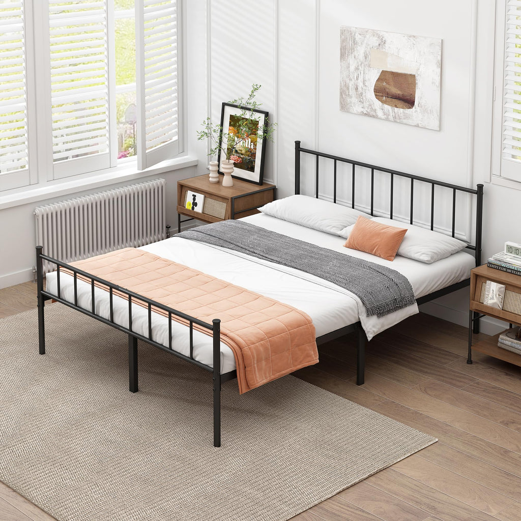 Queen Metal Bed Frame with Steel Slat Support M203820