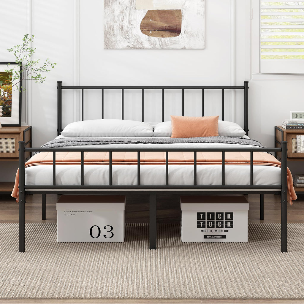 Queen Metal Bed Frame with Steel Slat Support M203820