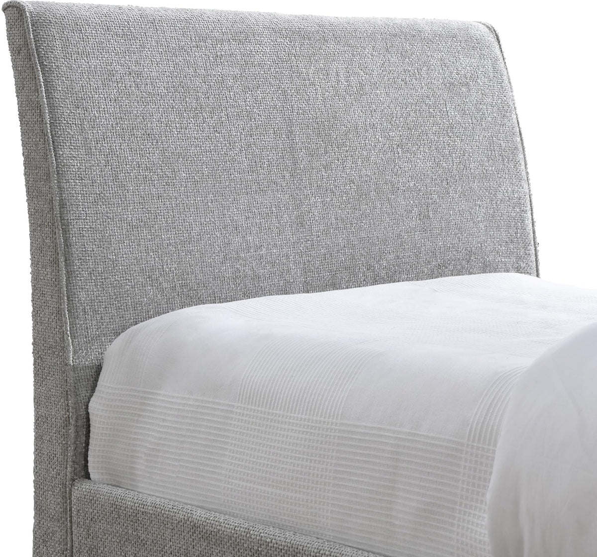 Grey Chenille Twin Trundle Bed H2120