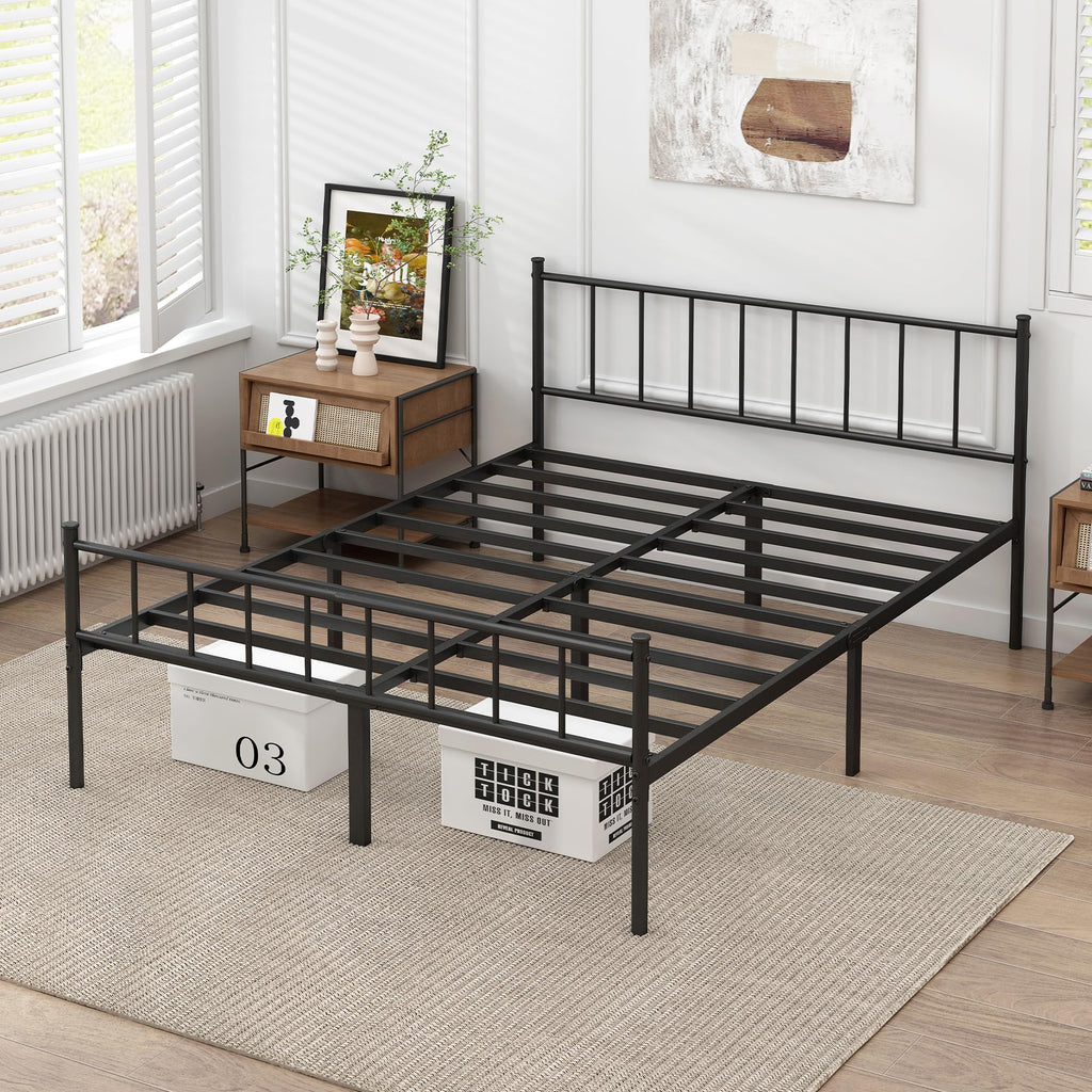 Queen Metal Bed Frame with Steel Slat Support M203820