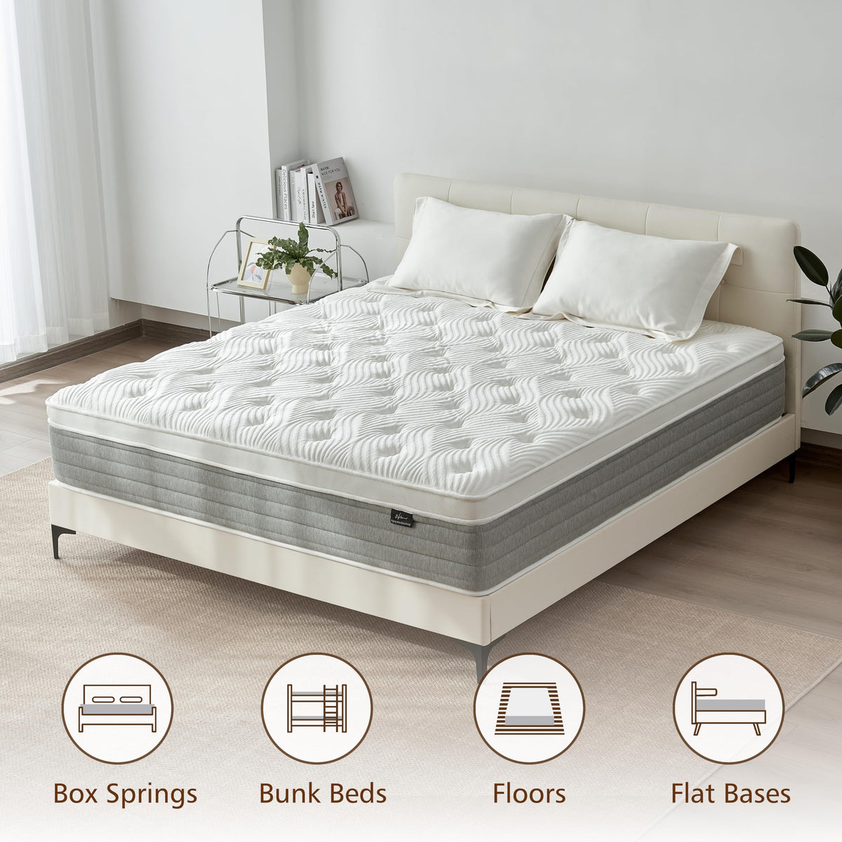 12 Inch Medium Firm Full Size Hybrid Mattress in a Box E756077