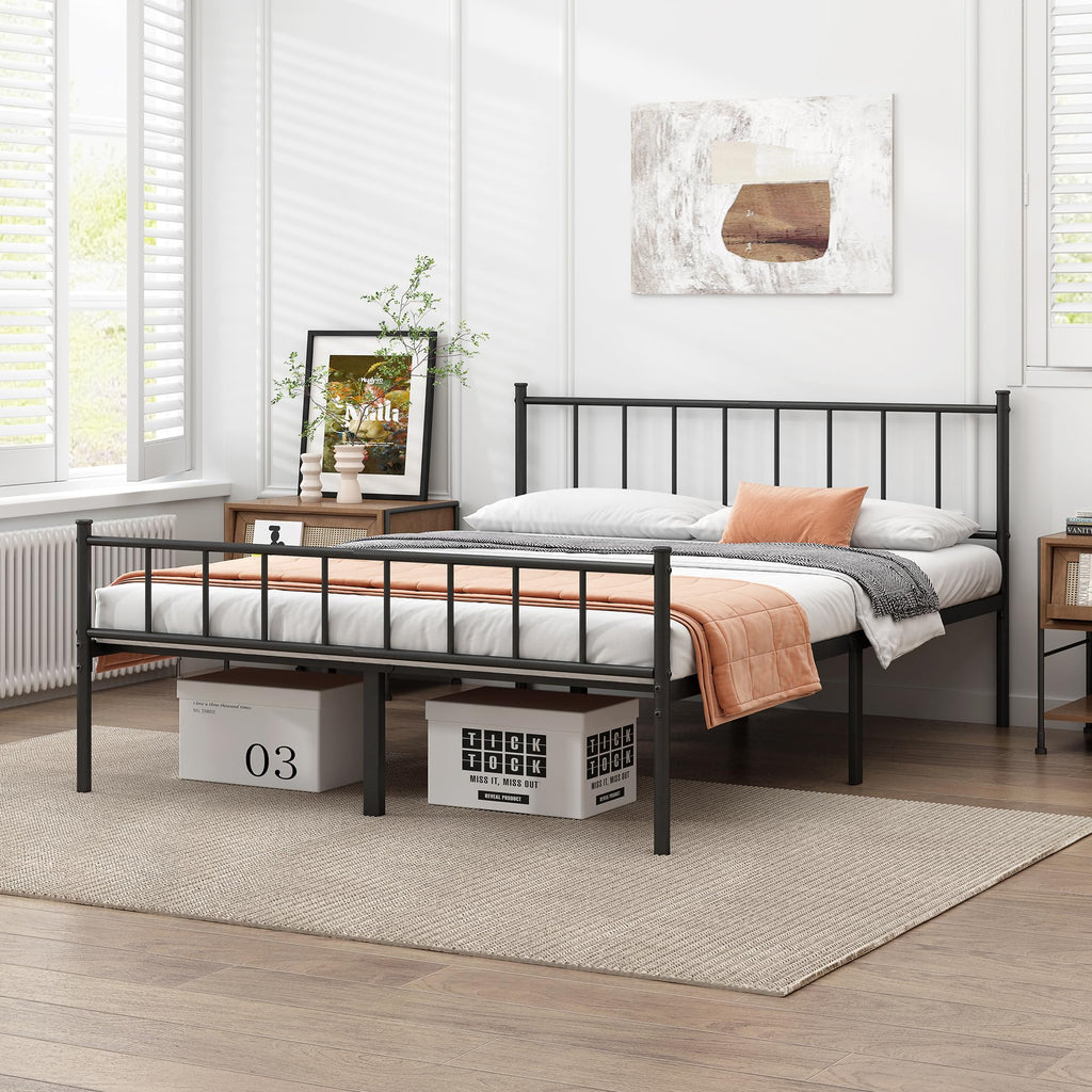 Queen Metal Bed Frame with Steel Slat Support M203820