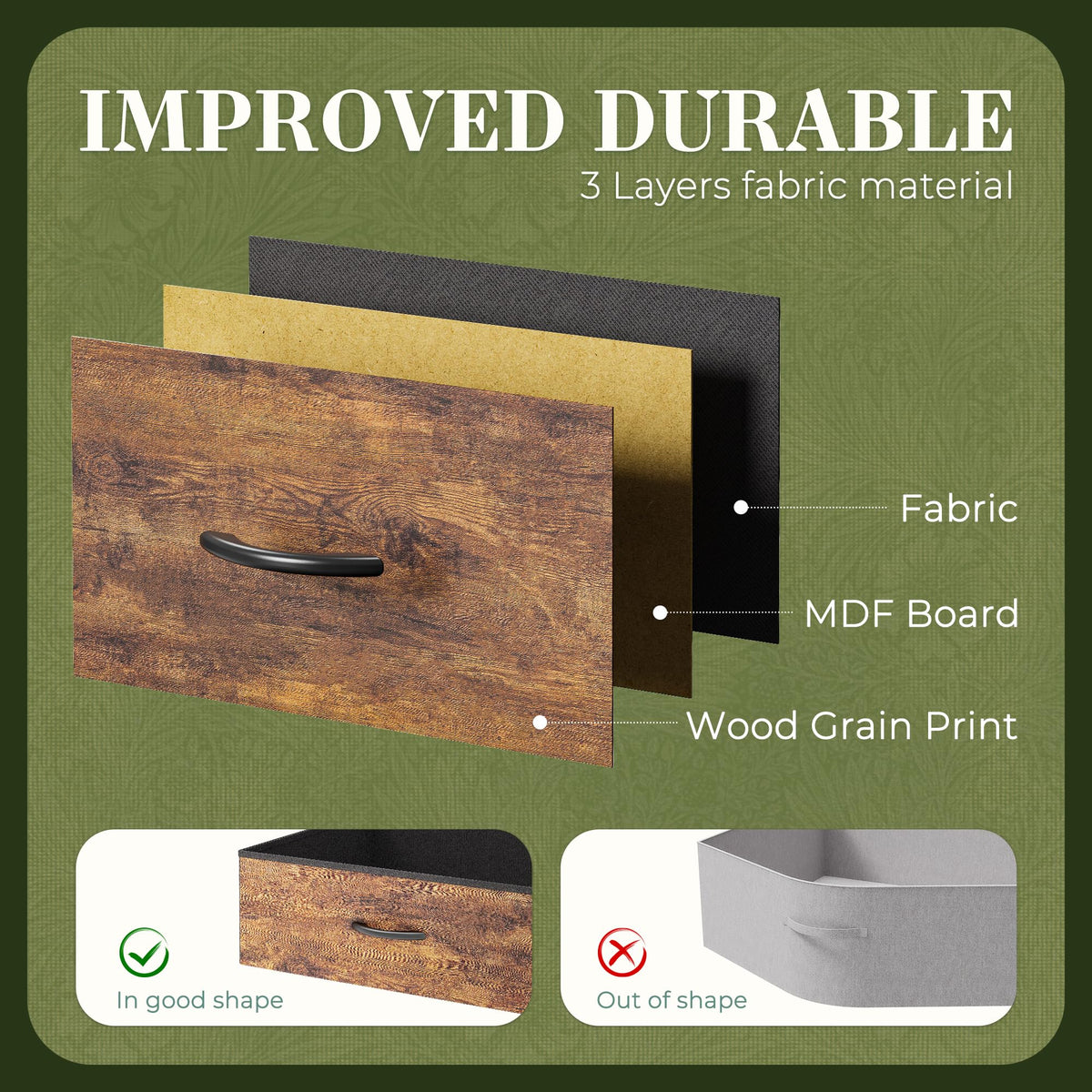 70 Inch 12 Fabric Drawer Dresser A9738