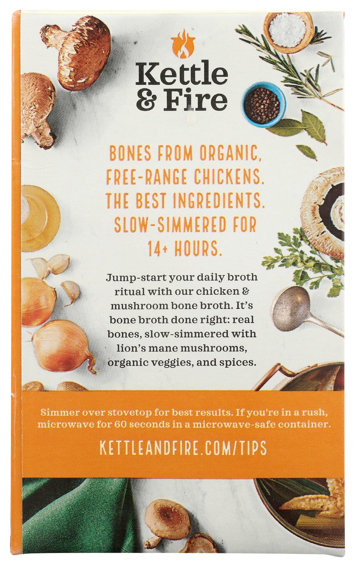 Mushroom Chicken Bone Broth 10g Protein Gluten Free 16.9 Oz Pack of 6 S79112