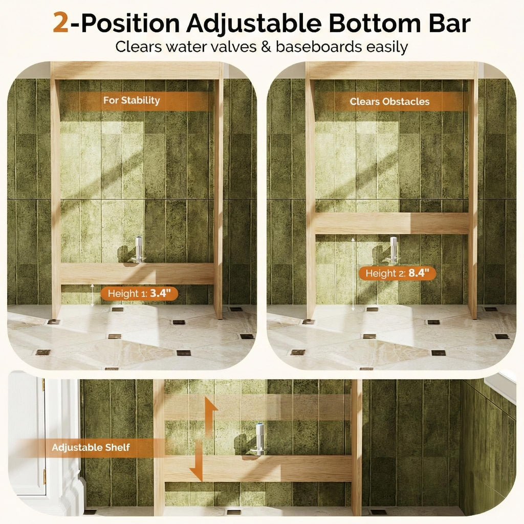 Over The Toilet Storage Cabinet with Adjustable Shelves Z10775